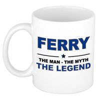 Naam cadeau mok/ beker Ferry The man, The myth the legend 300 ml   - - thumbnail