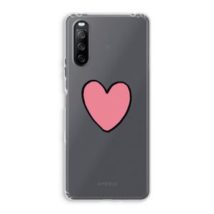 Hartje: Sony Xperia 10 III Transparant Hoesje