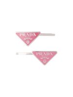 Prada sandales à plaque logo - Rose - thumbnail