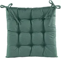 Anna's Collection zitkussen gewatteerd 38x38cm donkergroen