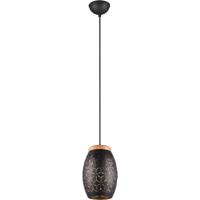 LED Hanglamp - Hangverlichting - Trion Dabi - E27 Fitting - Rond - Zwart/Goud - Metaal - thumbnail