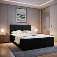 2dekans Opberg Boxspring Bloss 80 x 200 (R) Zwart - Zonder HB [Niet in originele verpakking + stofschade hoek]