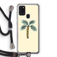 Palmboom: Samsung Galaxy A21s Transparant Hoesje met koord