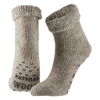 Wollen huis sokken anti-slip voor kinderen beige maat 31-34 31/34  -