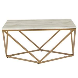 Beliani - MALIBU - Salontafel - Beige|Goud - MDF