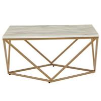 Beliani - MALIBU - Salontafel - Beige|Goud - MDF