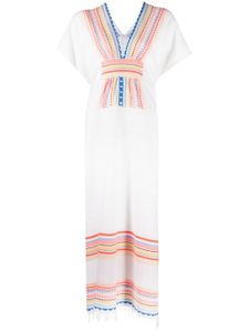 lemlem robe-caftan Bekah à coupe longue - Blanc