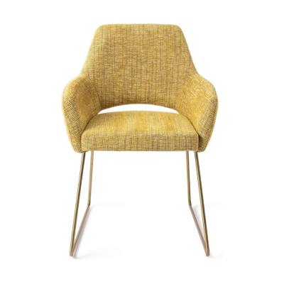 Jesper Home Yanai eetkamerstoel Lemon Limes slide gold