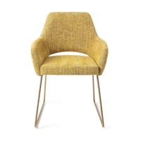 Jesper Home Yanai eetkamerstoel Lemon Limes slide gold