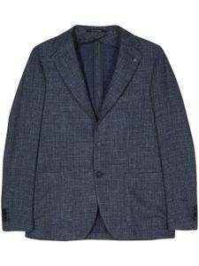 Tagliatore blazer chiné à simple boutonnage - Bleu