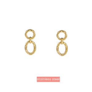 Day&Eve Oorbellen Double Circles | Goud