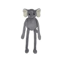 Nature Planet pluche olifanten knuffeldier - grijs - 33 cm - lang model - Olifanten