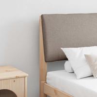 Gestoffeerd hoofdbord Taupe 180 cm Massief grenenhout