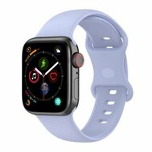 Siliconen sportbandje - Maat: M/L - Lichtpaars - Geschikt voor Apple Watch 38mm / 40mm / 41mm