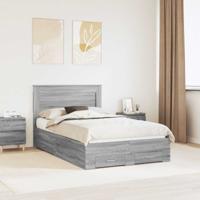 Bedframe met lade met hoofdeinde met opslag Bewerkt hout