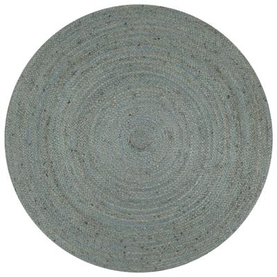 VidaXL Vloerkleed handgemaakt rond 150 cm jute olijfgroen