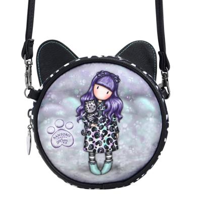 Schoudertas Gorjuss Smitten kitten Zwart Wit (13,5 x 5,5 x 13,5 cm)