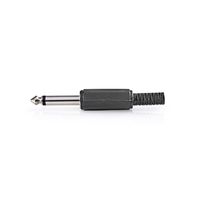 Nedis 6,3mm jack plug mono met trekontlasting zwart - thumbnail