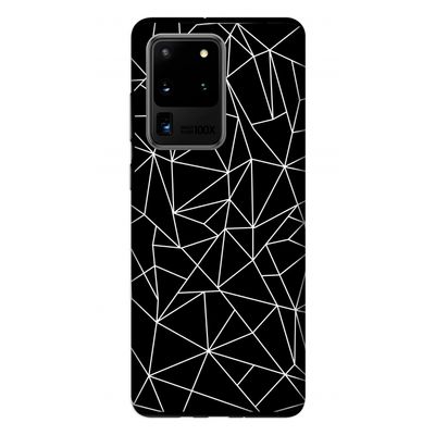 Geometrische lijnen wit: Samsung Galaxy S20 Ultra Tough Case