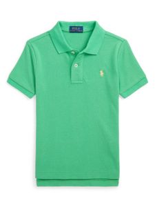 POLO RALPH LAUREN KIDS polo en coton à logo brodé - Vert