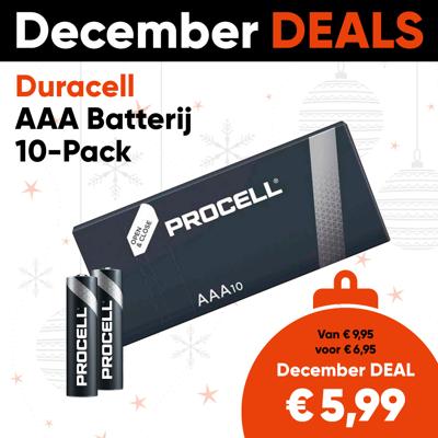 Duracell Procell Constant Alkaline AAA Batterij Doos / 10-Pack