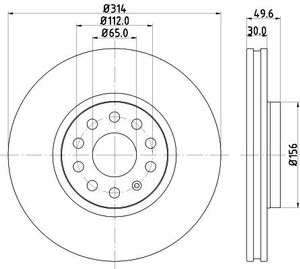 Remschijf Gecoat 55324PRO 8DD355117791
