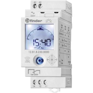 Finder 12.81.8.230.0000 Schakelklok voor DIN-rails 230 V/AC Astronomisch