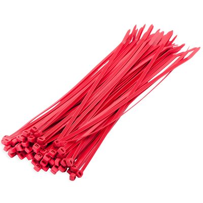 400x stuks kabelbinder / kabelbinders nylon rood 10 x 0,25 cm