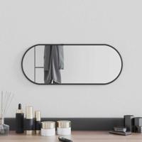 VidaXL Wandspiegel 50x20 cm ovaal zwart