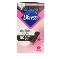 Libresse Inlegkruisjes normaal black 30 Stuks