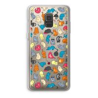 Kleurrijke katten: Samsung Galaxy A8 (2018) Transparant Hoesje