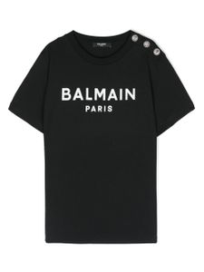 Balmain Kids t-shirt à logo imprimé - Noir