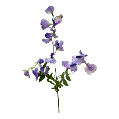 Kunstbloem sweet pea spray 76cm blauw
