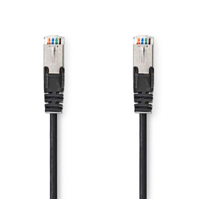 Nedis CCGL85121BK20 Cat5e-kabel Sf/utp Rj45 Male Rj45 Male 2.00 M Rond Pvc Zwart Label