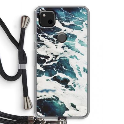 Golven: Pixel 4a Transparant Hoesje met koord