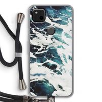 Golven: Pixel 4a Transparant Hoesje met koord