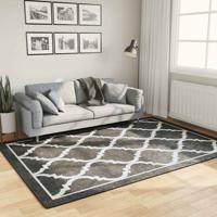 Vloerkleed wasbaar anti-slip 160x230 cm zwart en wit - thumbnail