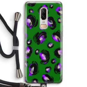 Green Cheetah: OnePlus 6 Transparant Hoesje met koord