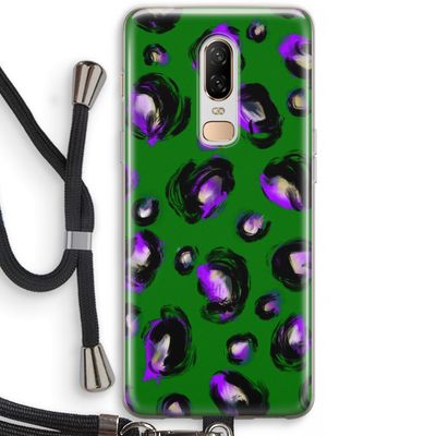 Green Cheetah: OnePlus 6 Transparant Hoesje met koord