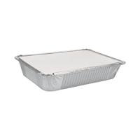 Aluminium bak + deksel 21 x 15 x 4 cm (25 stuks)