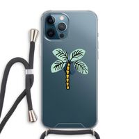 Palmboom: iPhone 12 Pro Max Transparant Hoesje met koord