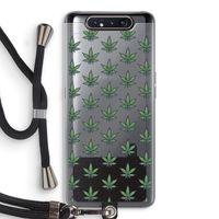 Weed: Samsung Galaxy A80 Transparant Hoesje met koord