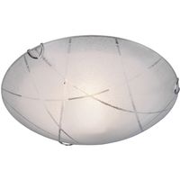 LED Plafondlamp - Plafondverlichting - Trion Sandra - E27 Fitting - 1-lichts - Rond - Mat Wit - Glas