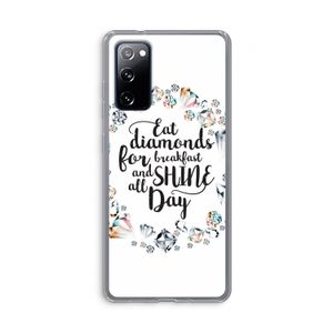 Diamonds: Samsung Galaxy S20 FE / S20 FE 5G Transparant Hoesje