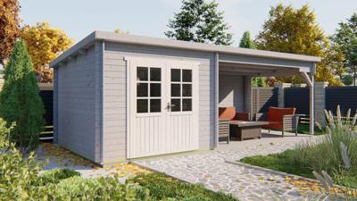 Blokhut - Tuinhuis Charlotta | 28 mm | vuren honinggeel geïmpregneerd