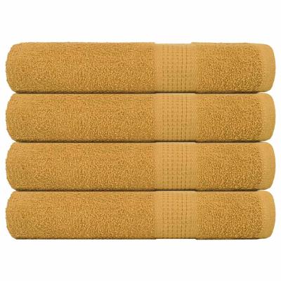 VidaXL Handdoeken 4 st 100x200 cm 360 g/m² 100% katoen goudkleurig