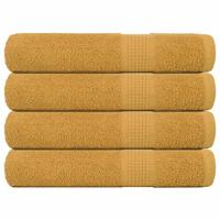 VidaXL Handdoeken 4 st 100x200 cm 360 g/m² 100% katoen goudkleurig