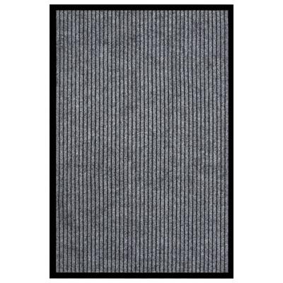 VidaXL Deurmat 80x120 cm gestreept grijs