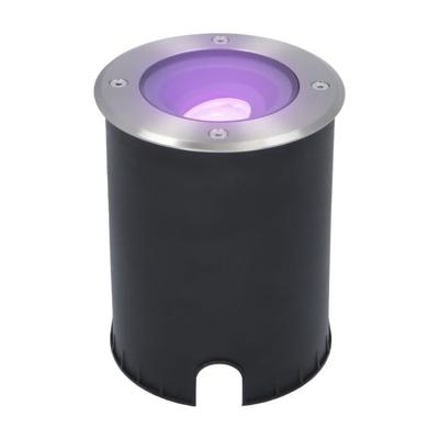 Lilly Smart Grondspot buiten - 5,5 Watt 345 lumen - RGBWW - Wifi + Bluetooth - Kantelbaar - Bestuurbaar via app - IP67 - Google Home, Amazon Alexa en Siri - RVS