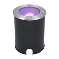 Lilly Smart Grondspot buiten - 5,5 Watt 345 lumen - RGBWW - Wifi + Bluetooth - Kantelbaar - Bestuurbaar via app - IP67 - Google Home, Amazon Alexa en Siri - RVS